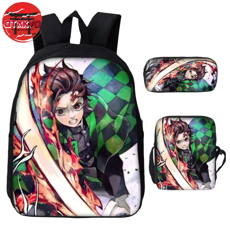 Backpack with Pencil Case and Satchel Tanjiro the Pillar of the Sun - Demon Slayer™