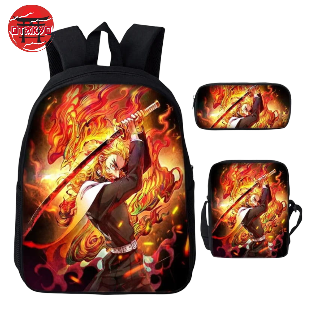 Backpack with Pencil Case and Shoulder Bag Kyojuro - Demon Slayer™