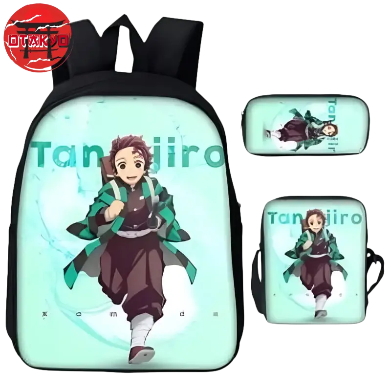 Backpack with Pencil Case and Shoulder Bag Tanjiro - Demon Slayer™