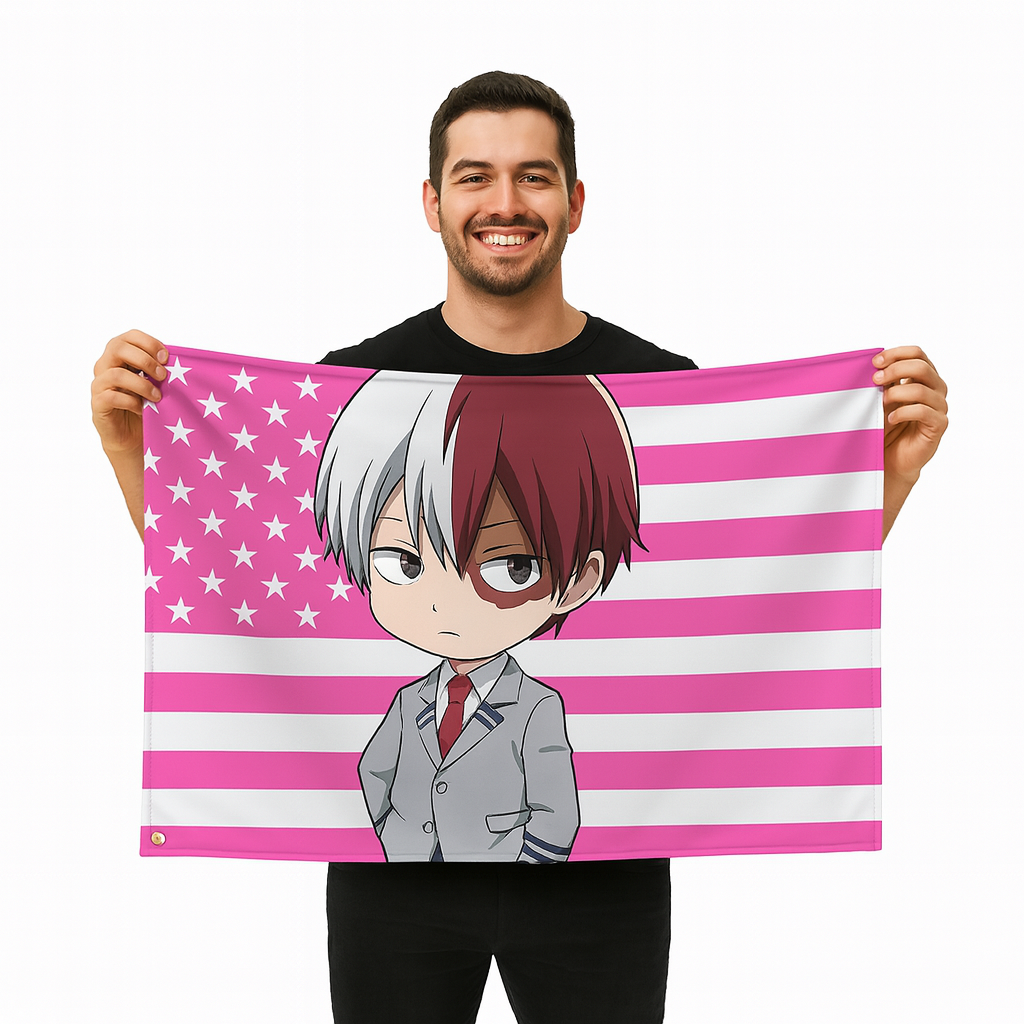 Flag Shoto Todoroki "Chibi Student Style" - My Hero Academia™