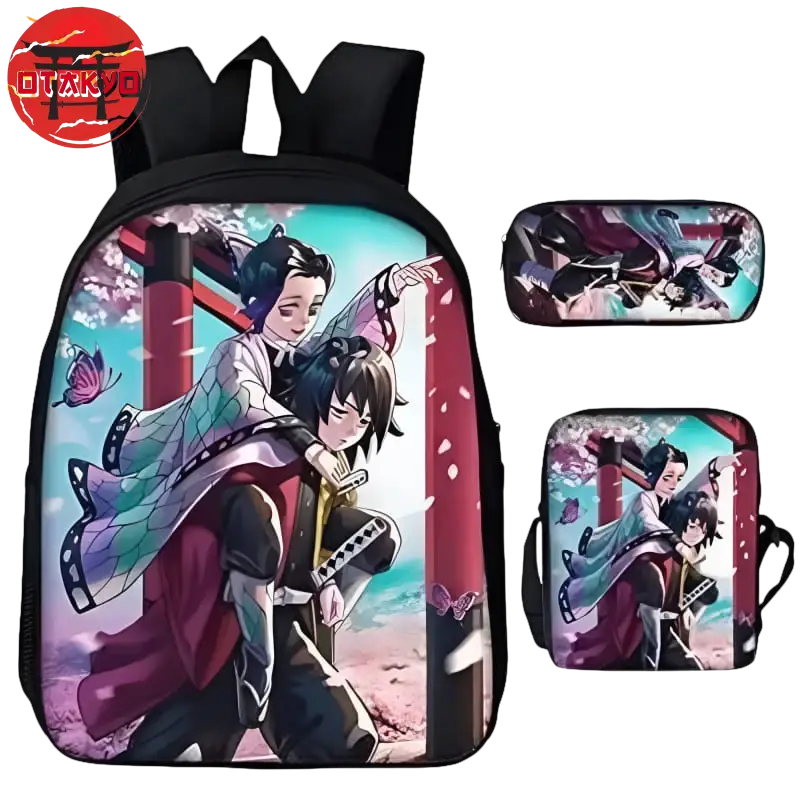 School Bag with Pencil Case and Shoulder Bag Shinobu x Giyu - Demon Slayer™