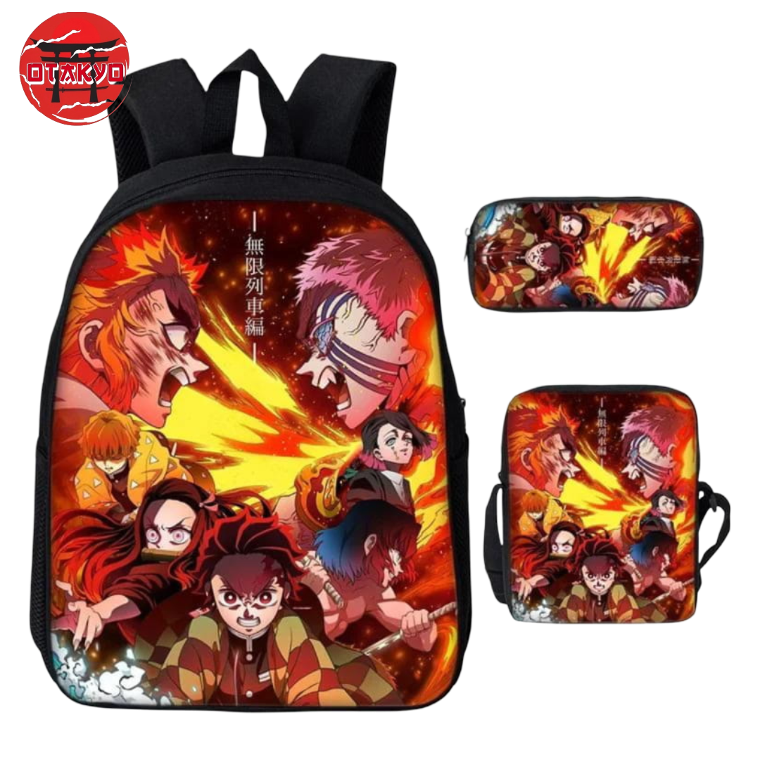 Schoolbag with Pencil Case and Crossbody Bag Infinite Train Final Battle - Demon Slayer™