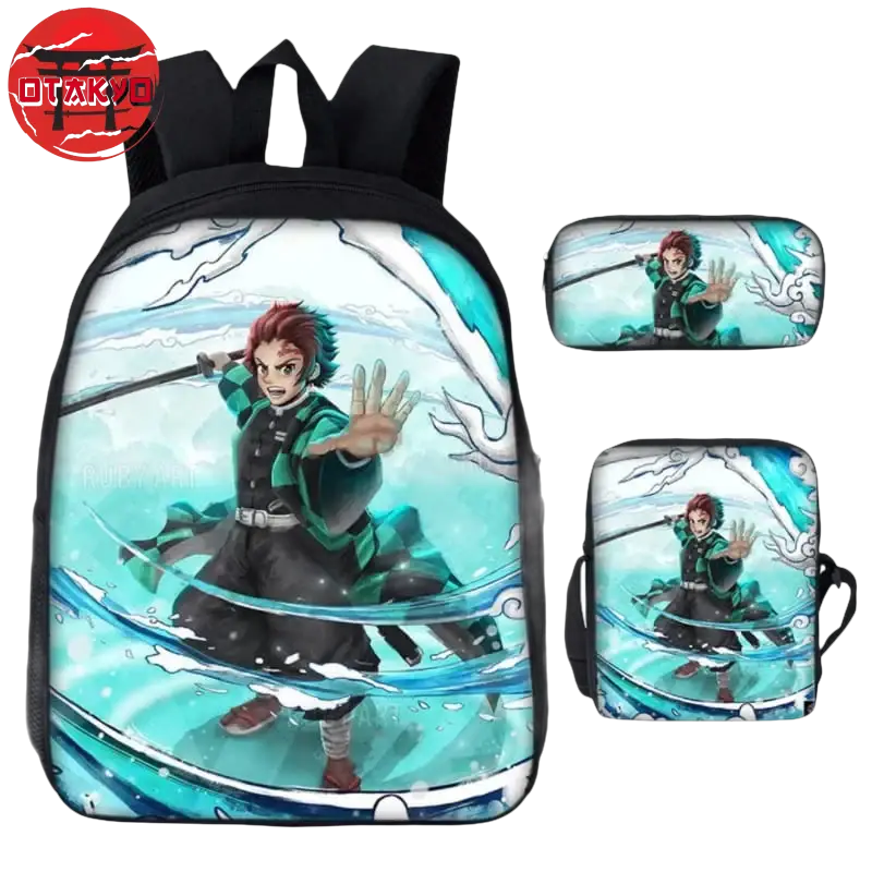Schoolbag with Pencil Case and Messenger Bag Tanjiro Water Breathing - Demon Slayer™