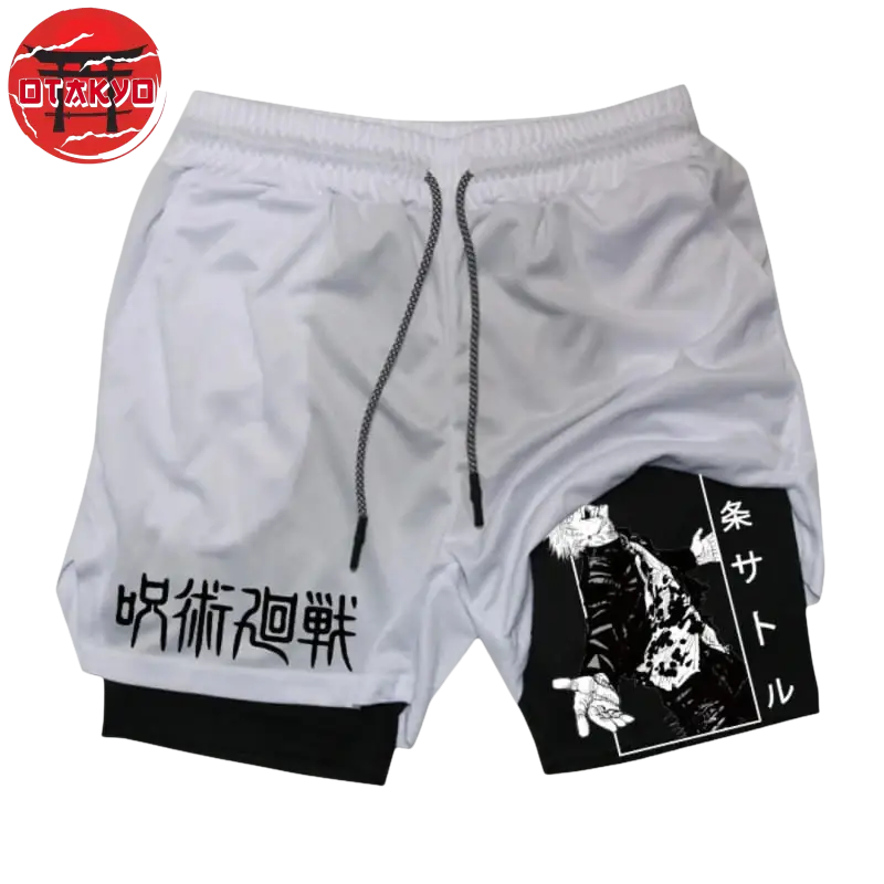 Short Gojo "Infinite Power" White and Black - Jujutsu Kaisen™