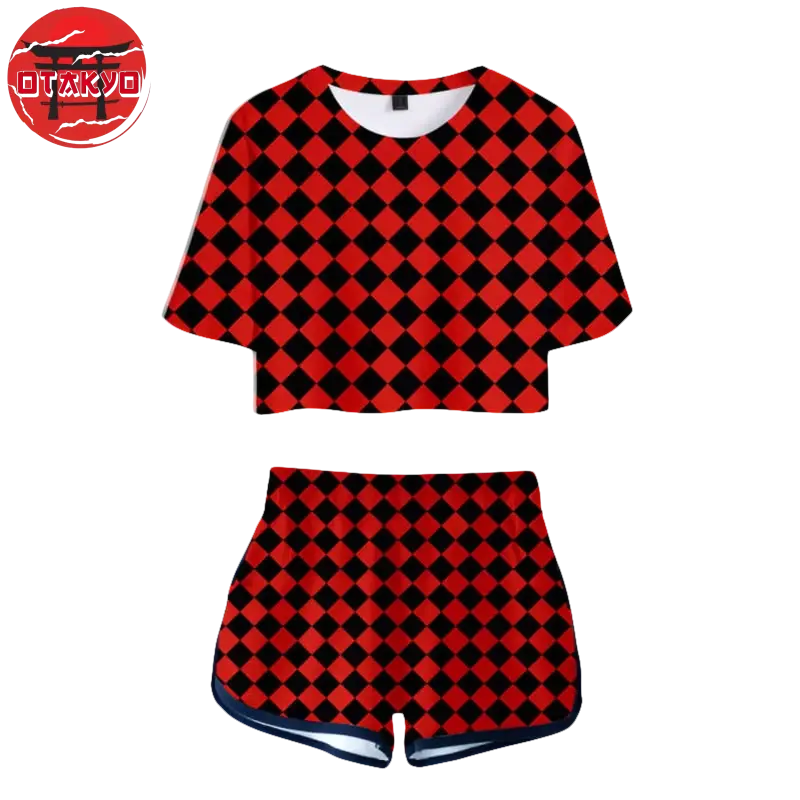Women's Pajama Tanjiro Red Plaid - Demon Slayer™