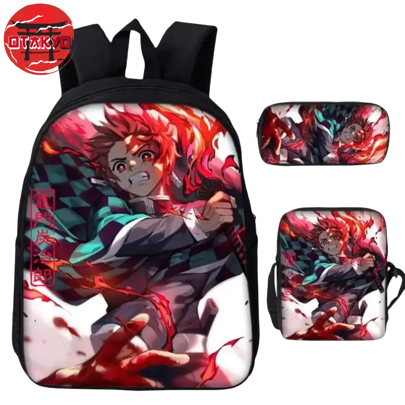 Backpack with Pencil Case and Satchel Breathing of the Sun - Demon Slayer™
