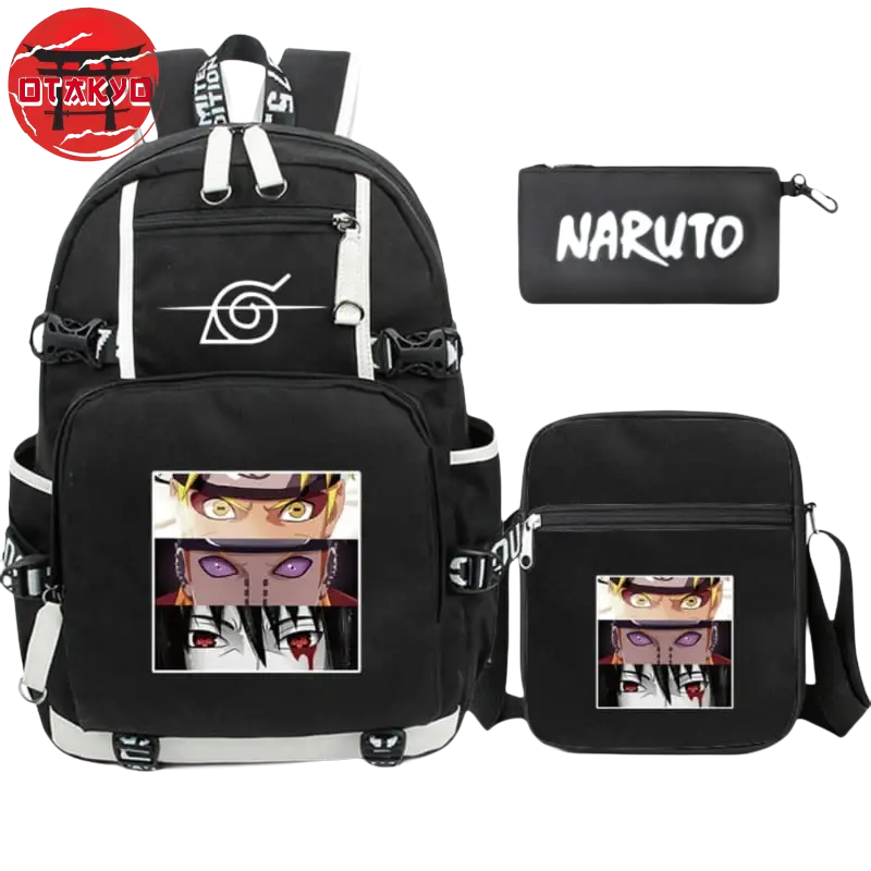 Backpack with Pencil Case and Satchel Naruto x Pain x Sasuke - Naruto Shippuden™