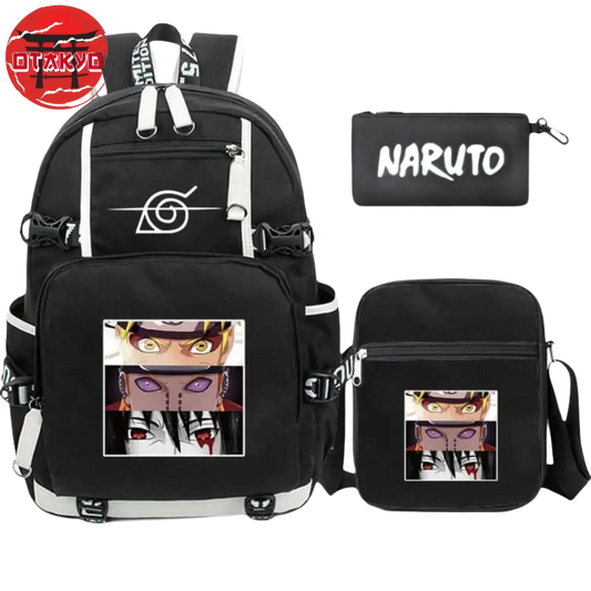 Backpack with Pencil Case and Satchel Naruto x Pain x Sasuke - Naruto Shippuden™