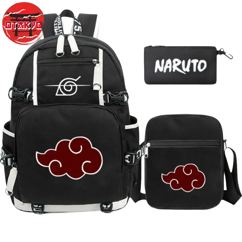 Backpack with Pencil Case and Shoulder Bag Akatsuki - Naruto Shippuden™