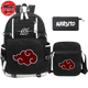 Backpack with Pencil Case and Shoulder Bag Akatsuki - Naruto Shippuden™