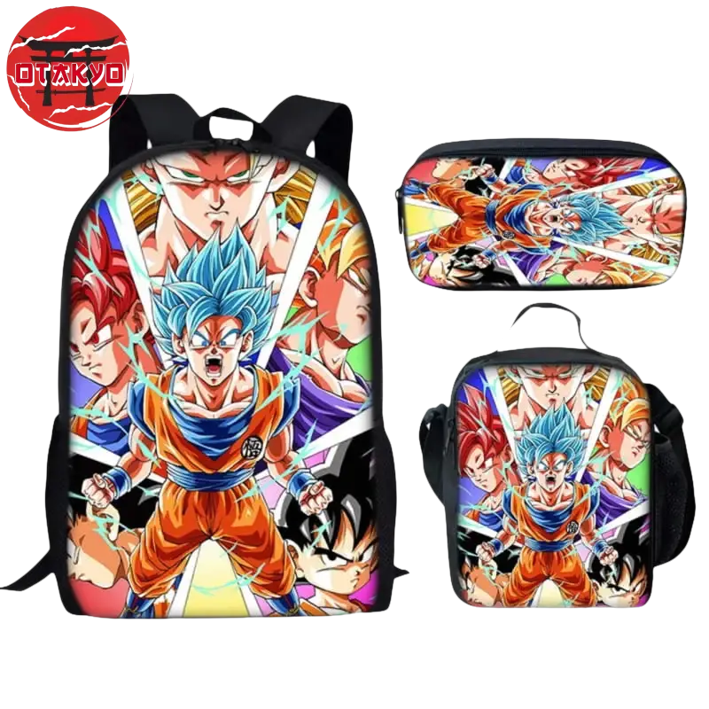 Backpack with Pencil Case and Shoulder Bag Goku's Transformations - Dragon Ball Z™