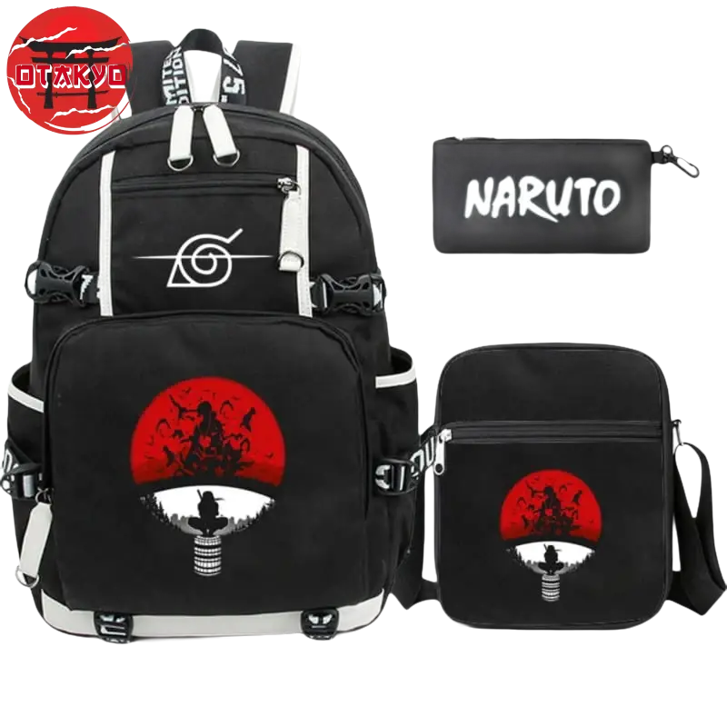 Backpack with Pencil Case and Shoulder Bag Itachi Uchiha - Naruto Shippuden™