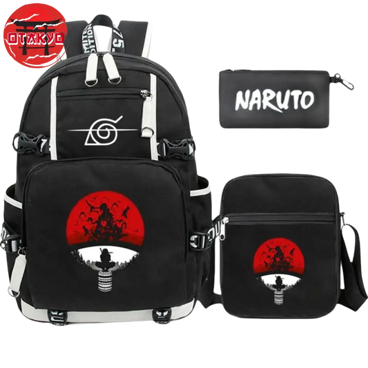 Backpack with Pencil Case and Shoulder Bag Itachi Uchiha - Naruto Shippuden™