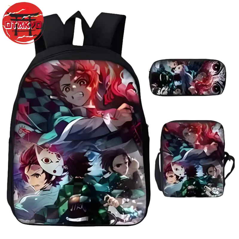 Backpack with Pencil Case and Shoulder Bag Kamado Tanjiro - Demon Slayer™