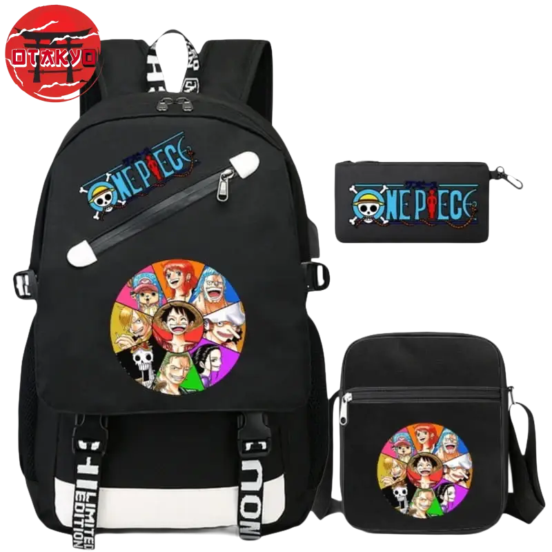 Backpack with Pencil Case and Shoulder Bag Mugiwara - One Piece™