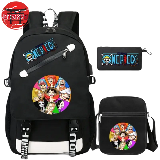 Backpack with Pencil Case and Shoulder Bag Mugiwara - One Piece™