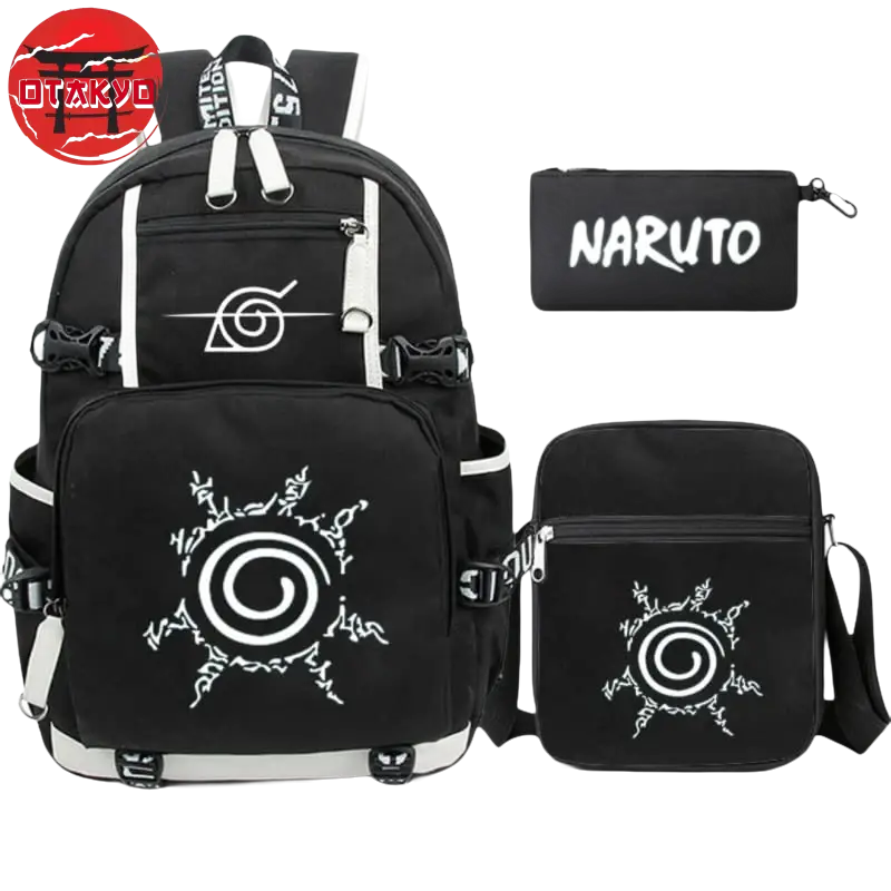 Backpack with Pencil Case and Shoulder Bag Nine-Tailed Fox Demon Seal - Naruto Shippuden™