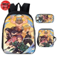 Backpack with Pencil Case and Shoulder Bag Tanjiro x Nezuko x Zenitsu x Inosuke - Demon Slayer™