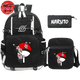 Backpack with Pencil Case and Shoulder Bag Uchiwa - Naruto Shippuden™