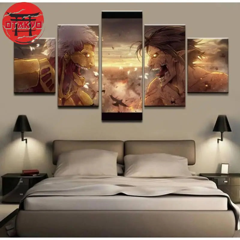 Canvas Attack Titan vs Armored Titan - Attack on Titan™