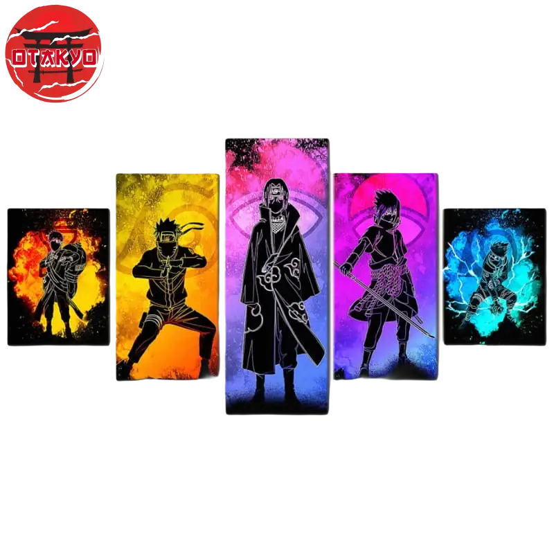 Canvas Gaara & Naruto & Itachi & Sasuke - Naruto Shippuden™