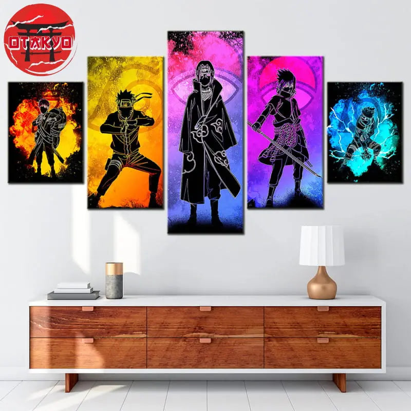 Canvas Gaara & Naruto & Itachi & Sasuke - Naruto Shippuden™