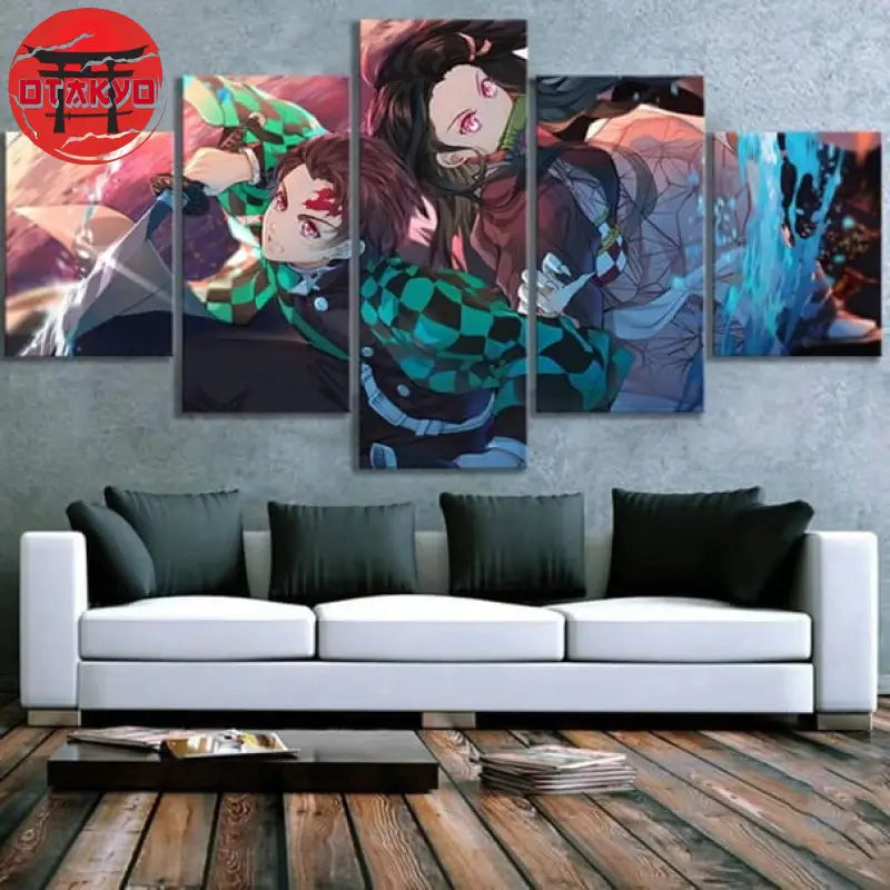 Canvas Print Nezuko and Tanjiro - Demon Slayer™