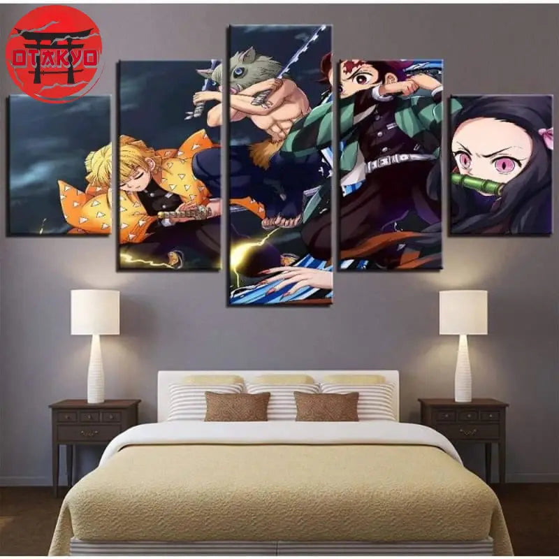 Canvas Tanjiro, Nezuko, Zenitsu and Inosuke - Demon Slayer™