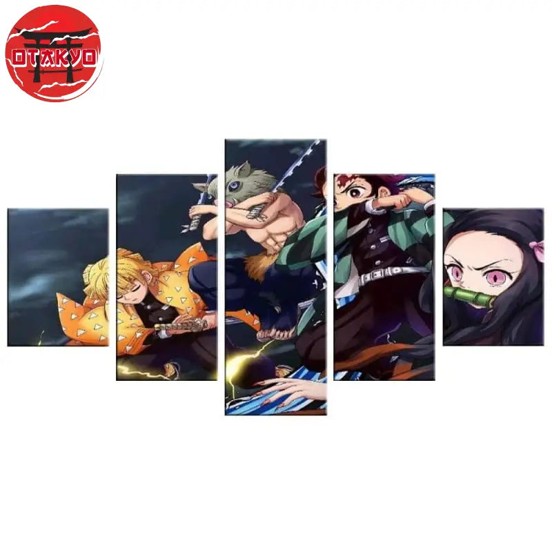 Canvas Tanjiro, Nezuko, Zenitsu and Inosuke - Demon Slayer™
