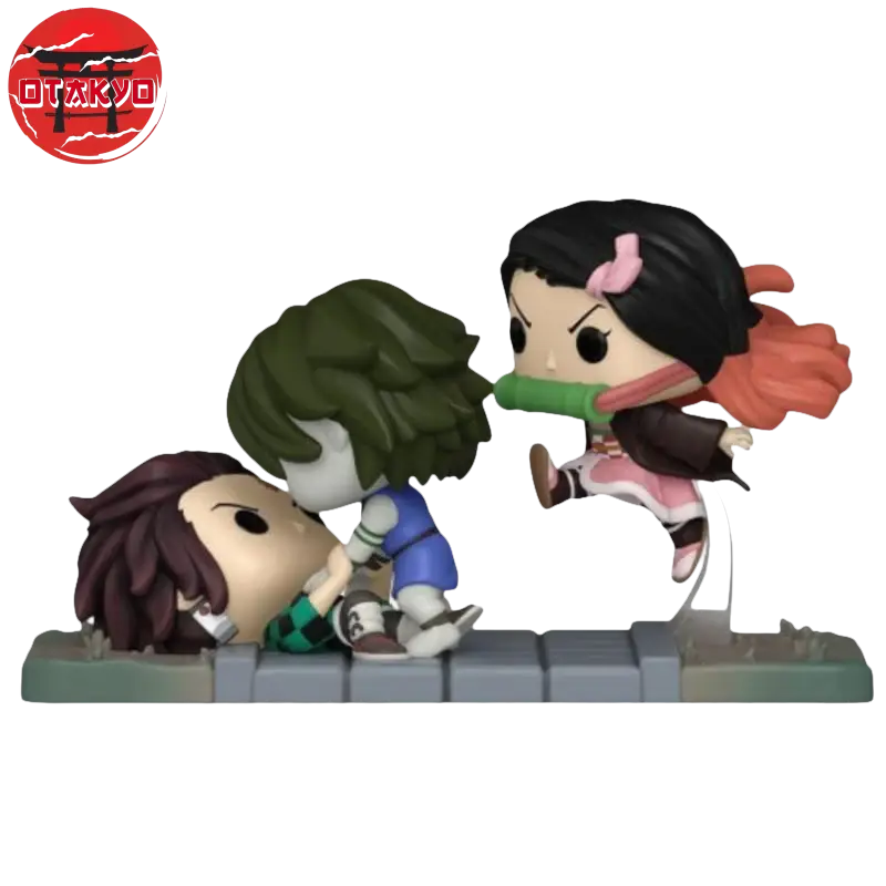 Figurine POP Tanjiro & Nezuko vs Le Démon du Temple - Demon Slayer™