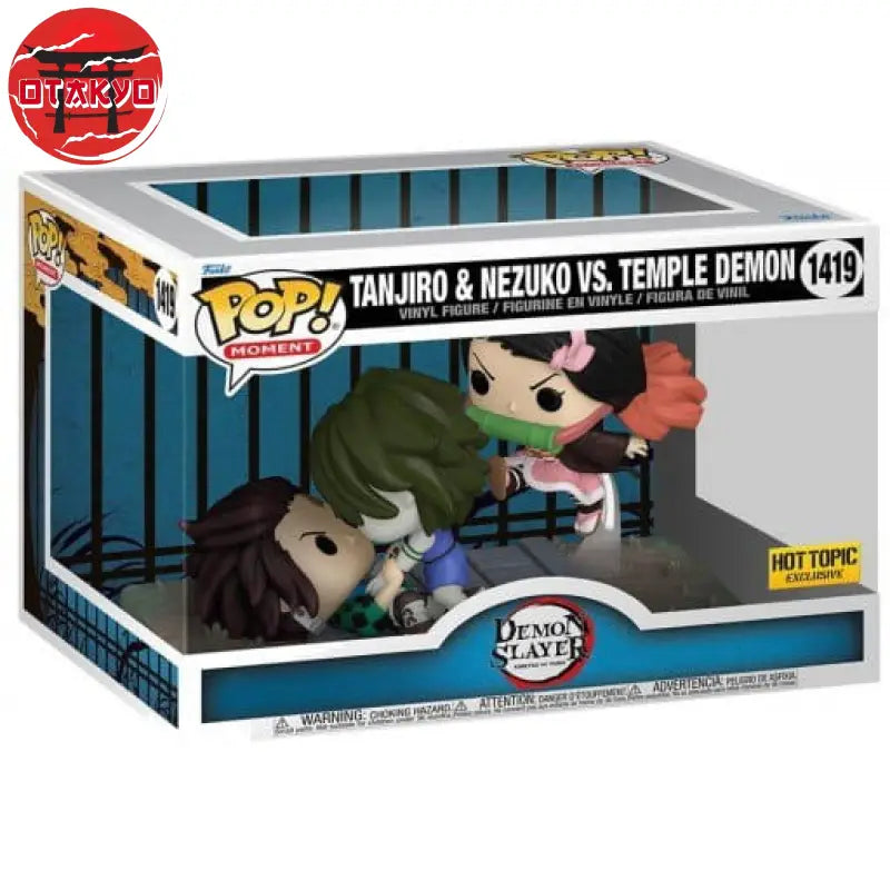 Figurine POP Tanjiro & Nezuko vs Le Démon du Temple - Demon Slayer™