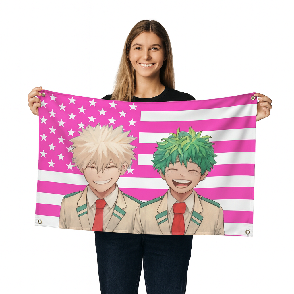 Flag Bakugo & Midoriya "Hero Smiles" - My Hero Academia™