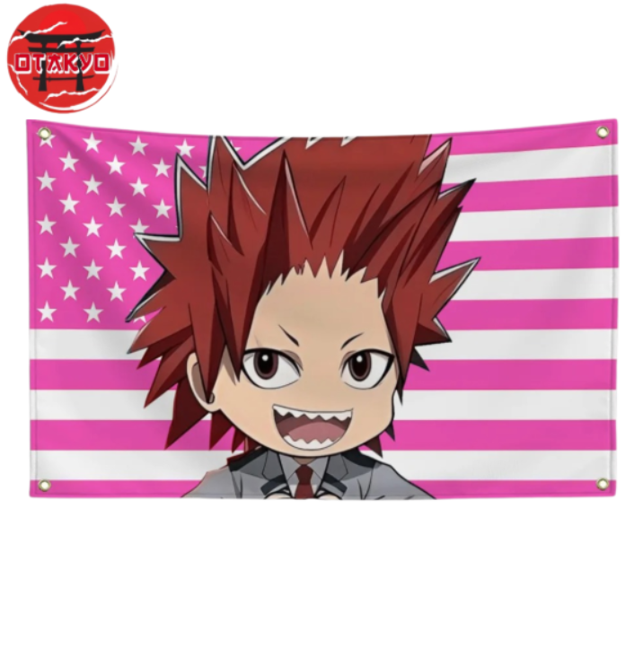 Flag Eijiro Kirishima "Chibi Student Style" - My Hero Academia™