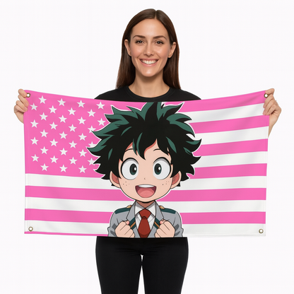 Flag Izuku Midoriya "Chibi Student Style" - My Hero Academia™