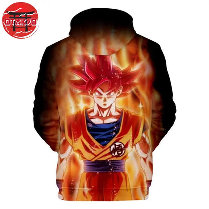 Hoodie Son Goku "Super Saiyan God" - Dragon Ball Z™