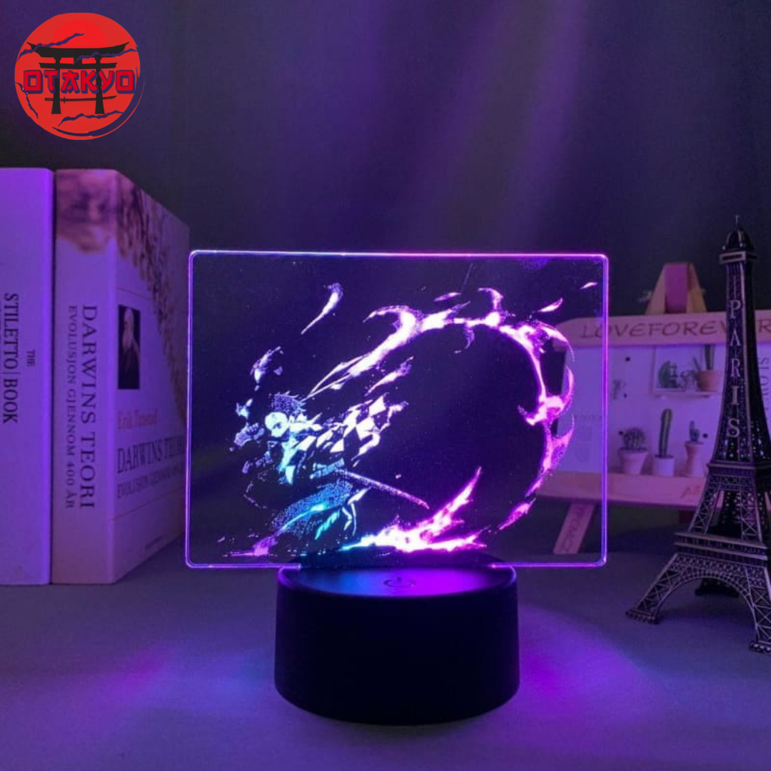 LED Lamp Tanjiro Kamado Flame of Destiny Two-Tone - Demon Slayer™