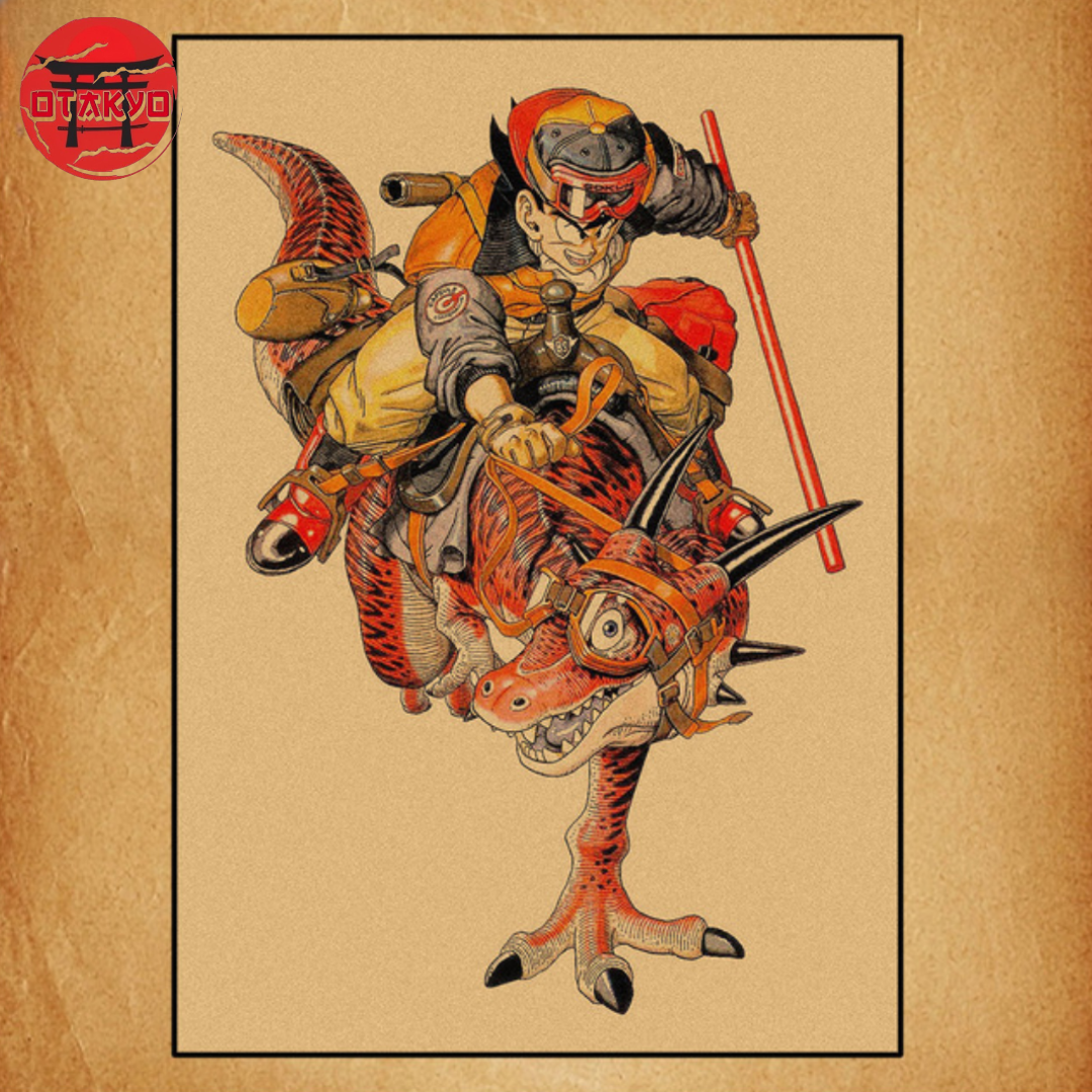 Poster Goku "Dinosaur" - Dragon Ball Z™
