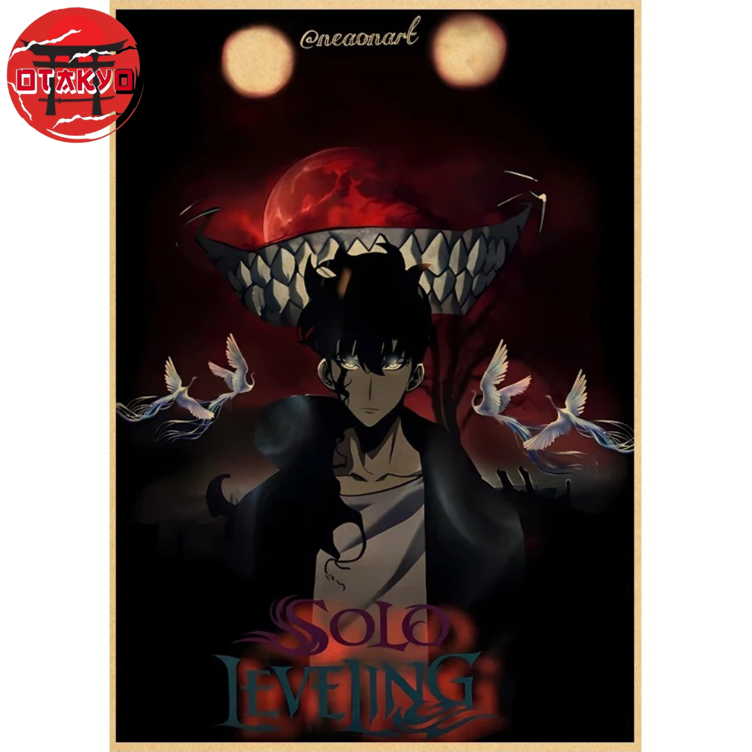 Poster Sung Jin-Woo "Under The Red Moon" - Solo Leveling™