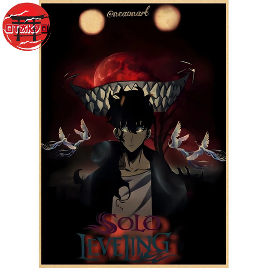 Poster Sung Jin-Woo "Under The Red Moon" - Solo Leveling™