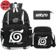 School Bag with Pencil Case and Messenger Bag Konoha Symbol - Naruto Shippuden™