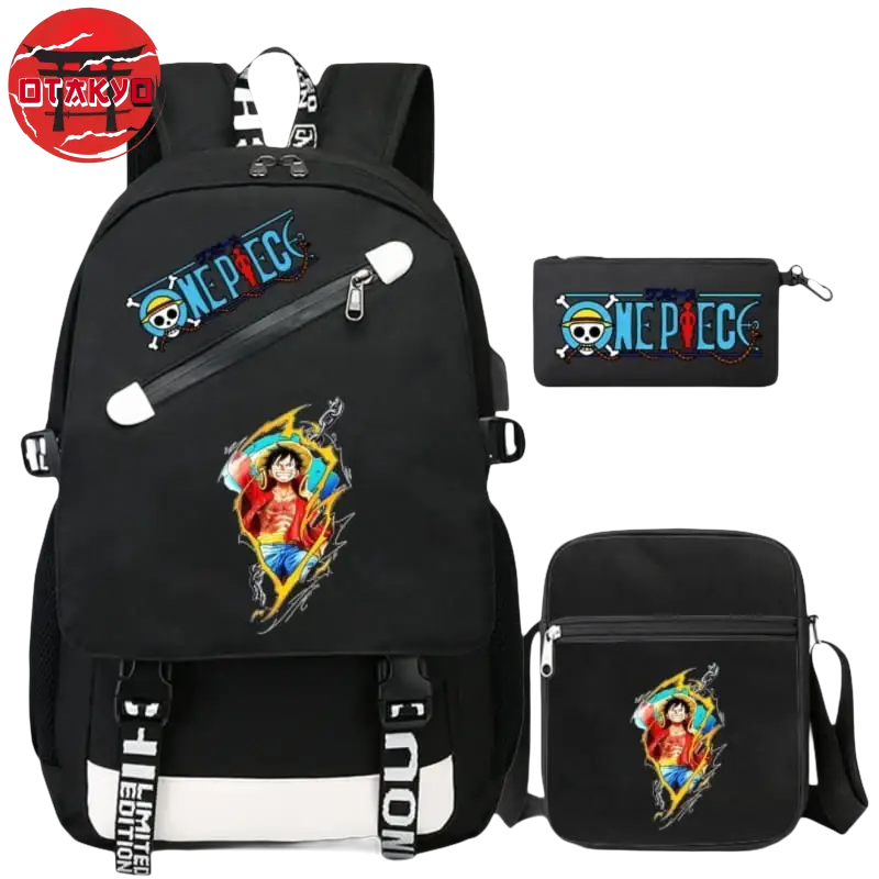 School Bag with Pencil Case and Shoulder Bag Luffy King of the Pirates - One Piece™
