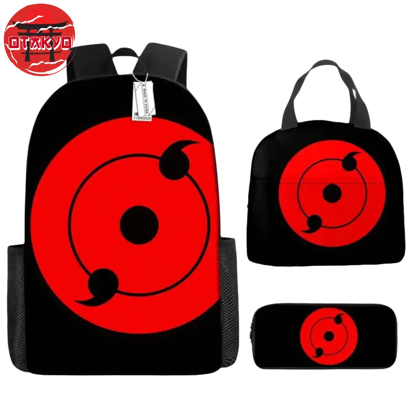 School Bag with Pencil Case and Shoulder Bag Sharingan 2 Tomoe - Naruto Shippuden™