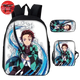 School Bag with Pencil Case and Shoulder Bag Tanjiro Water Pillar - Demon Slayer™