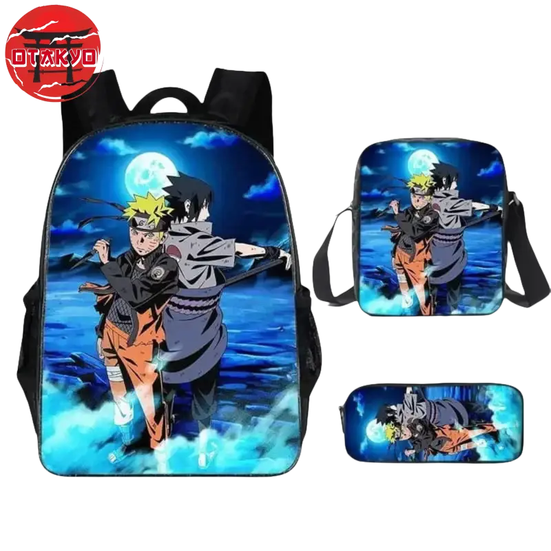 Schoolbag with Pencil Case and Shoulder Bag Naruto x Sasuke - Naruto Shippuden™