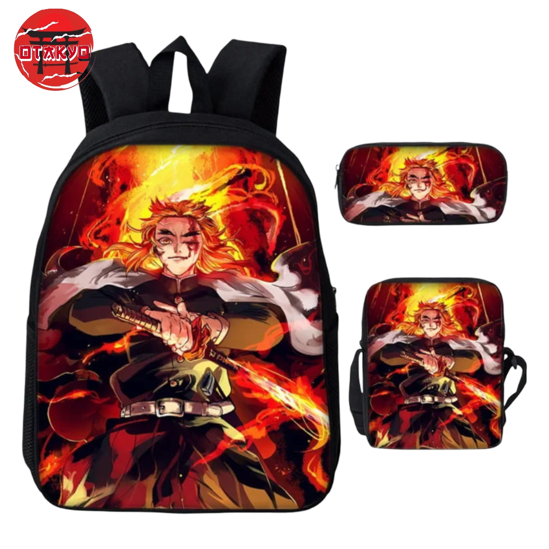 Schoolbag with Pencil Case and Shoulder Bag Rengoku - Demon Slayer™