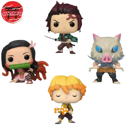 Set of 4 POP Figures Tanjiro, Zenitsu, Nezuko and Inosuke - Demon Slayer™