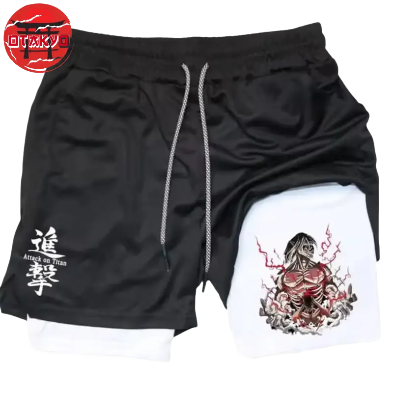 Short Eren "Colossal Titan" Black and White - Attack on Titan™